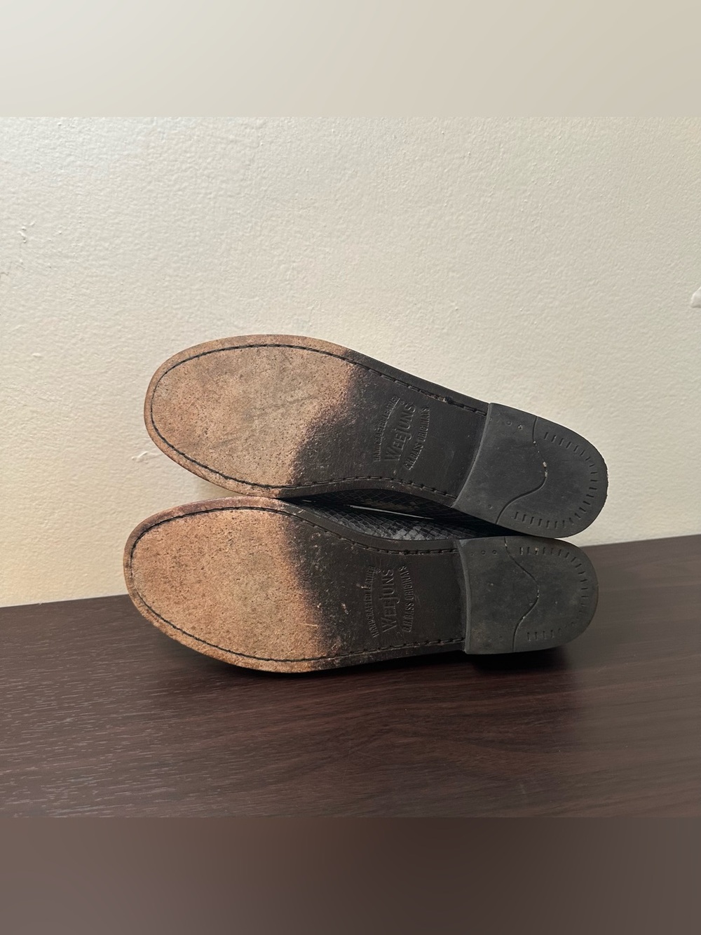 G.H. Bass Weejuns Black Leather Snakeskin Embossed Whitney Comfort Loafers 7 - Picture 10 of 14